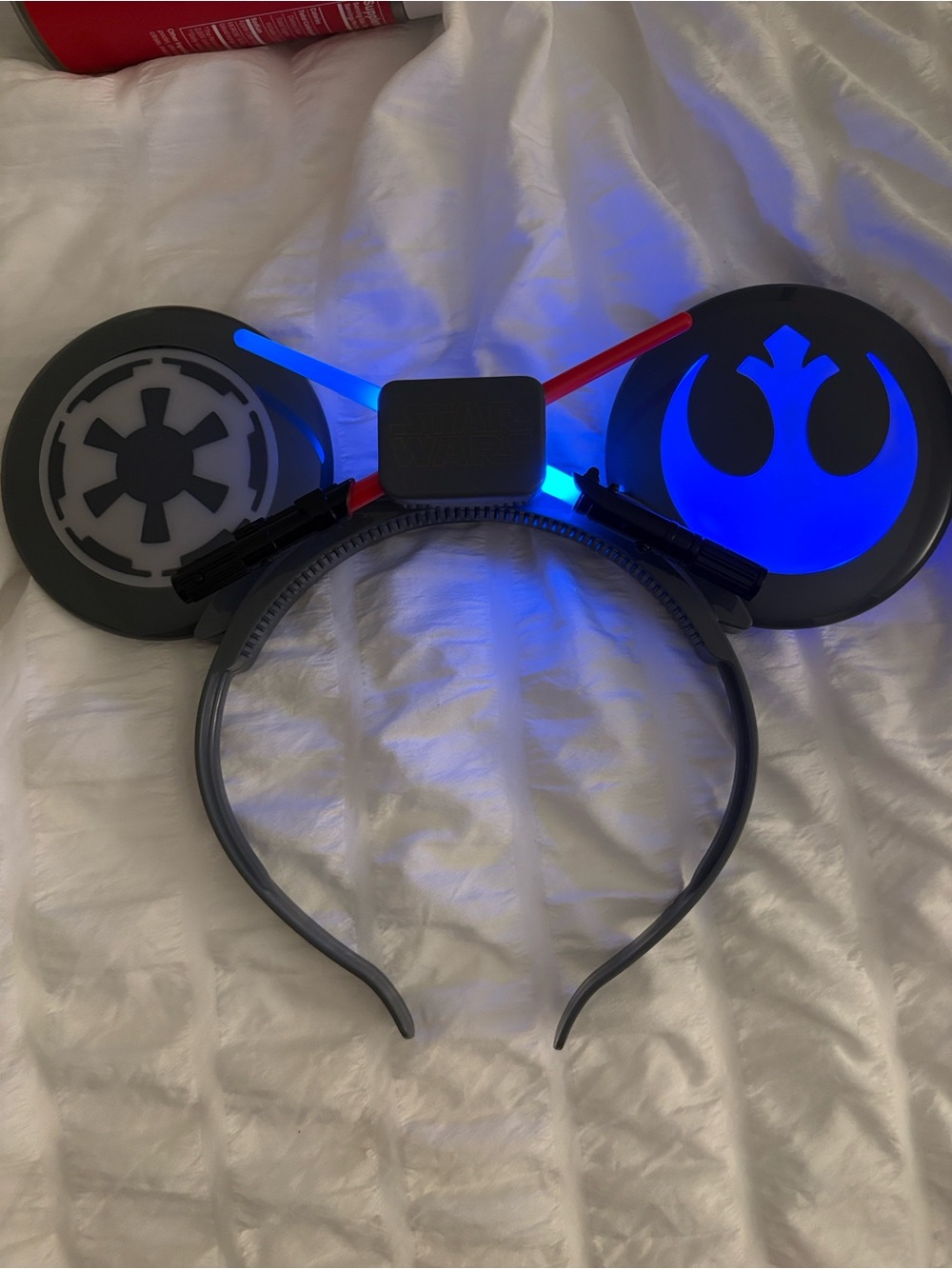 Disney Star Wars Light-Up Rebel & Empire Ear Headband - Black, Red, Blue